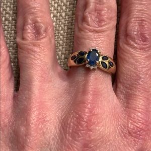PDN 14 karat Blue Sapphire ring